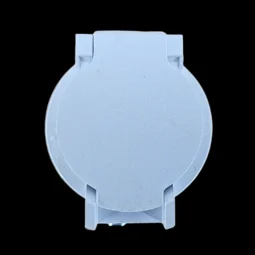 Surface-mounted vacuum cleaner socket - white - PVC