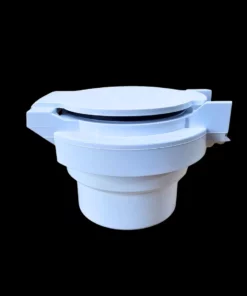 Opbouw stofzuigcontact - wit - PVC