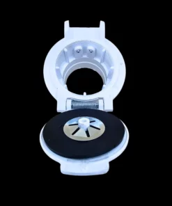 Opbouw stofzuigcontact - wit - PVC