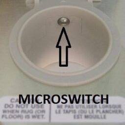 Stofzuigcontact AV - metaal - wit - microswitch – Bild 2