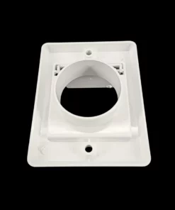 Uitblaasrooster voor op de gevel - EF - wit