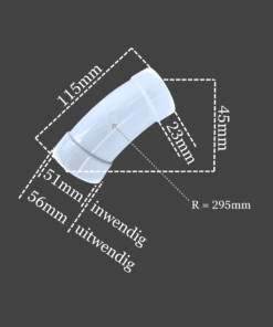 PVC bocht - 22,5° - T.b.v. Hide-a-Hose en Retraflex