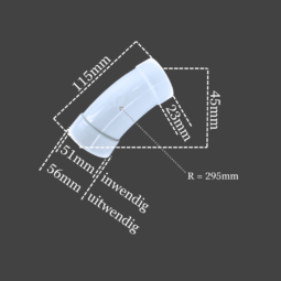 PVC bend - 22,5° - For Hide-a-Hose and Retraflex
