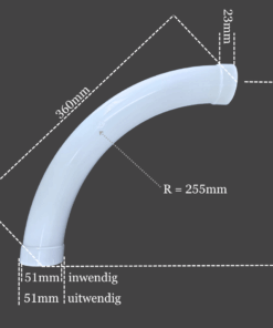 PVC bocht - 90° - T.b.v. Hide-a-Hose en Retraflex