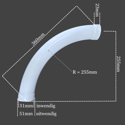 PVC elbow - 90° - for Hide-a-Hose and Retraflex