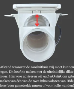 Hide-a-Hose montageplaat - holle wand