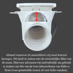 Hide-a-Hose montageplaat - holle wand