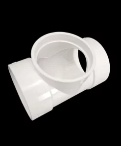 PVC T-stuk 90° haaks - flens - 51mm/2