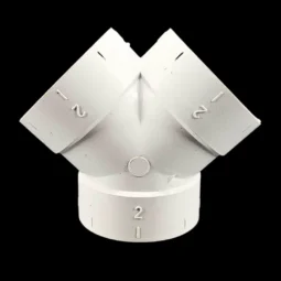 PVC Y-piece - 45° - sleeve-sleeve-sleeve