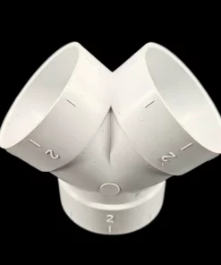 PVC Y-stuk - 45° - mof-mof-mof