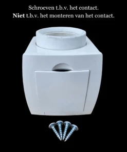 Opbouwcontact vierkant - pin jack - wit