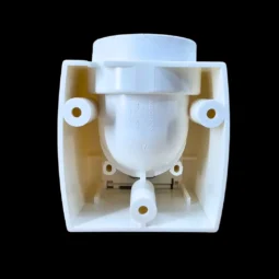 Opbouwcontact vierkant - pin jack - wit