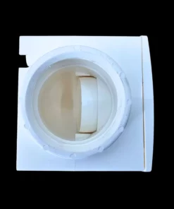 Opbouwcontact vierkant - pin jack - wit