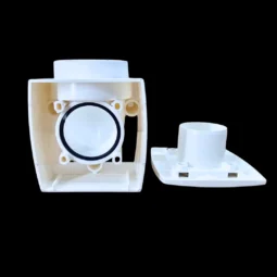 Opbouwcontact vierkant - pin jack - wit