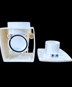 Opbouwcontact vierkant - pin jack - wit