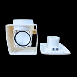 Opbouwcontact vierkant - pin jack - wit