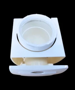 Opbouwcontact vierkant - pin jack - wit